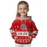 ohio state buckeyes reindeer motif scarlet hoodie best selling