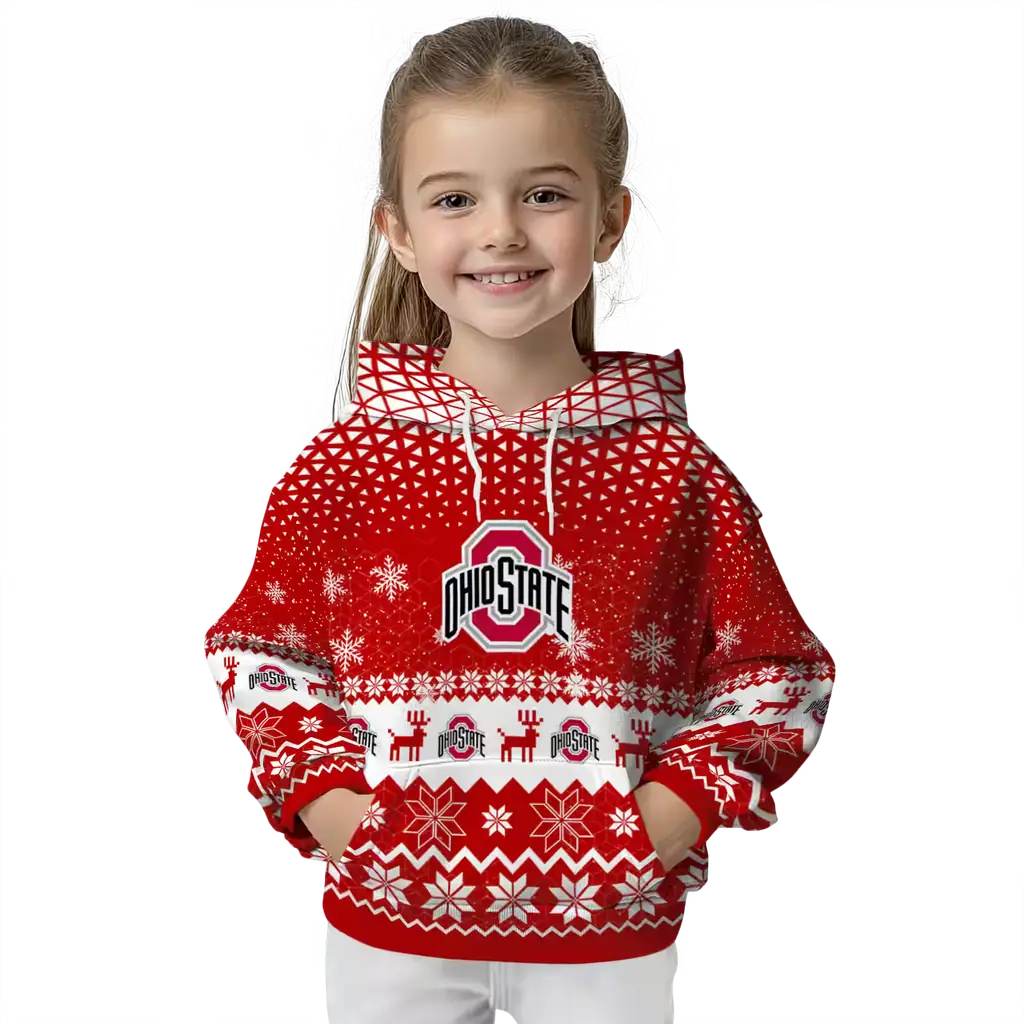 ohio state buckeyes reindeer motif scarlet hoodie top rated ohio state buckeyes reindeer motif scarlet hoodie top rated