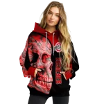 ohio state buckeyes skull motif scarlet black hoodie best selling