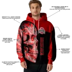 ohio state buckeyes skull motif scarlet black hoodie best selling