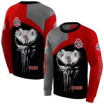 ohio state buckeyes skull punisher gray black hoodie best selling