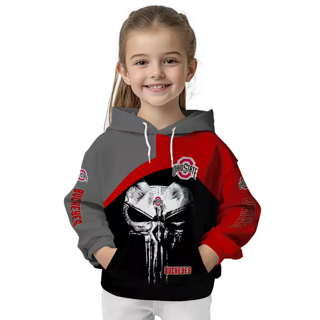 ohio state buckeyes skull punisher gray black hoodie top rated ohio state buckeyes skull punisher gray black hoodie top rated