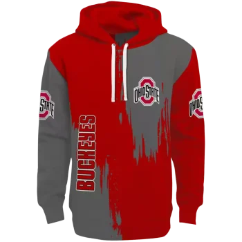 ohio state buckeyes splatter effect scarlet hoodie best selling