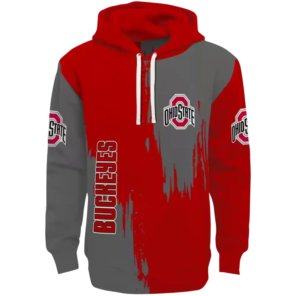 ohio state buckeyes splatter effect scarlet hoodie best selling ohio state buckeyes splatter effect scarlet hoodie best selling