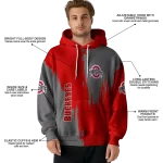 ohio state buckeyes splatter effect scarlet hoodie best selling