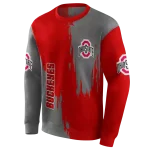 ohio state buckeyes splatter effect scarlet hoodie best selling