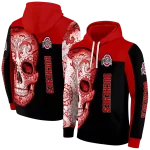 ohio state buckeyes sugar skull scarlet black hoodie best selling