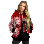 ohio state buckeyes sugar skull scarlet black hoodie best selling