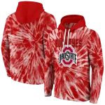 ohio state buckeyes tie dye pattern scarlet hoodie best selling