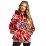 ohio state buckeyes tie dye pattern scarlet hoodie best selling