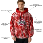 ohio state buckeyes tie dye pattern scarlet hoodie best selling