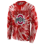 ohio state buckeyes tie dye pattern scarlet hoodie best selling
