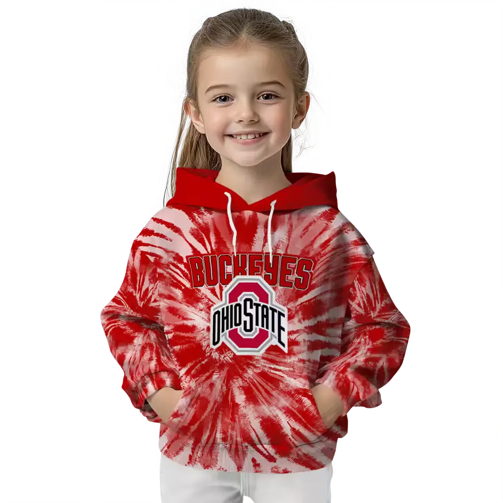 ohio state buckeyes tie dye pattern scarlet hoodie top rated ohio state buckeyes tie dye pattern scarlet hoodie top rated