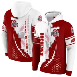 ohio state buckeyes triangular pattern scarlet white hoodie best selling