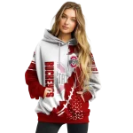 ohio state buckeyes triangular pattern scarlet white hoodie best selling