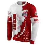 ohio state buckeyes triangular pattern scarlet white hoodie best selling