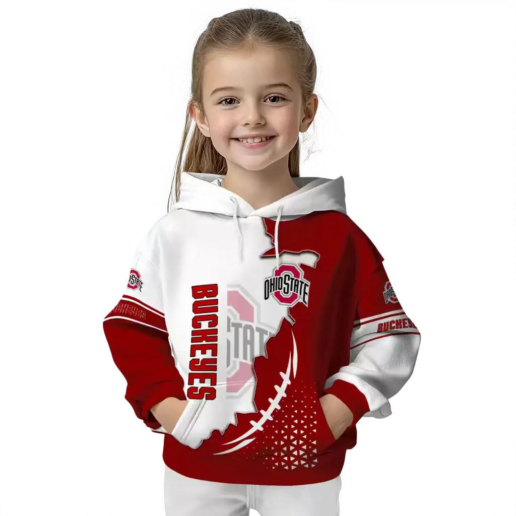 ohio state buckeyes triangular pattern scarlet white hoodie top rated ohio state buckeyes triangular pattern scarlet white hoodie top rated