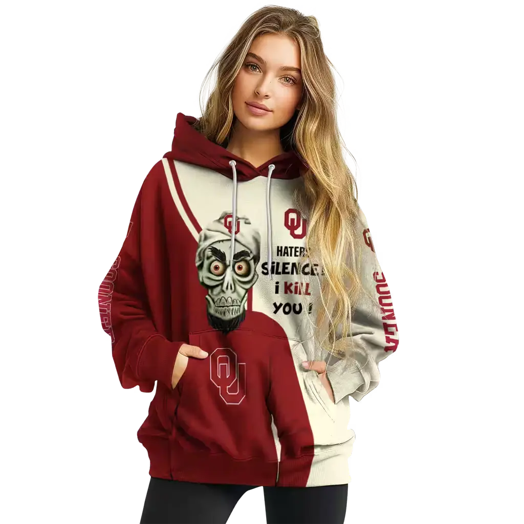 oklahoma sooners achmed skull crimson hoodie high quality oklahoma sooners achmed skull crimson hoodie high quality
