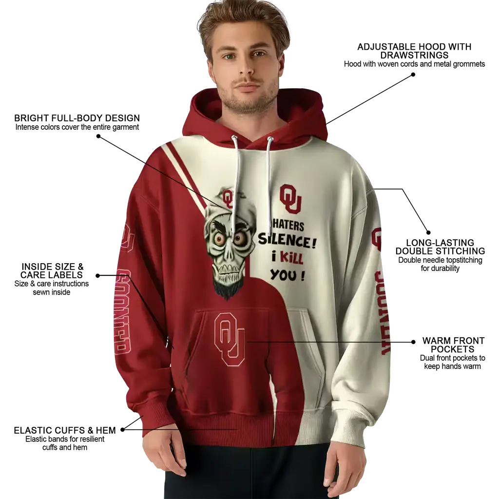 oklahoma sooners achmed skull crimson hoodie latest model oklahoma sooners achmed skull crimson hoodie latest model