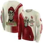 oklahoma sooners achmed skull crimson hoodie best selling
