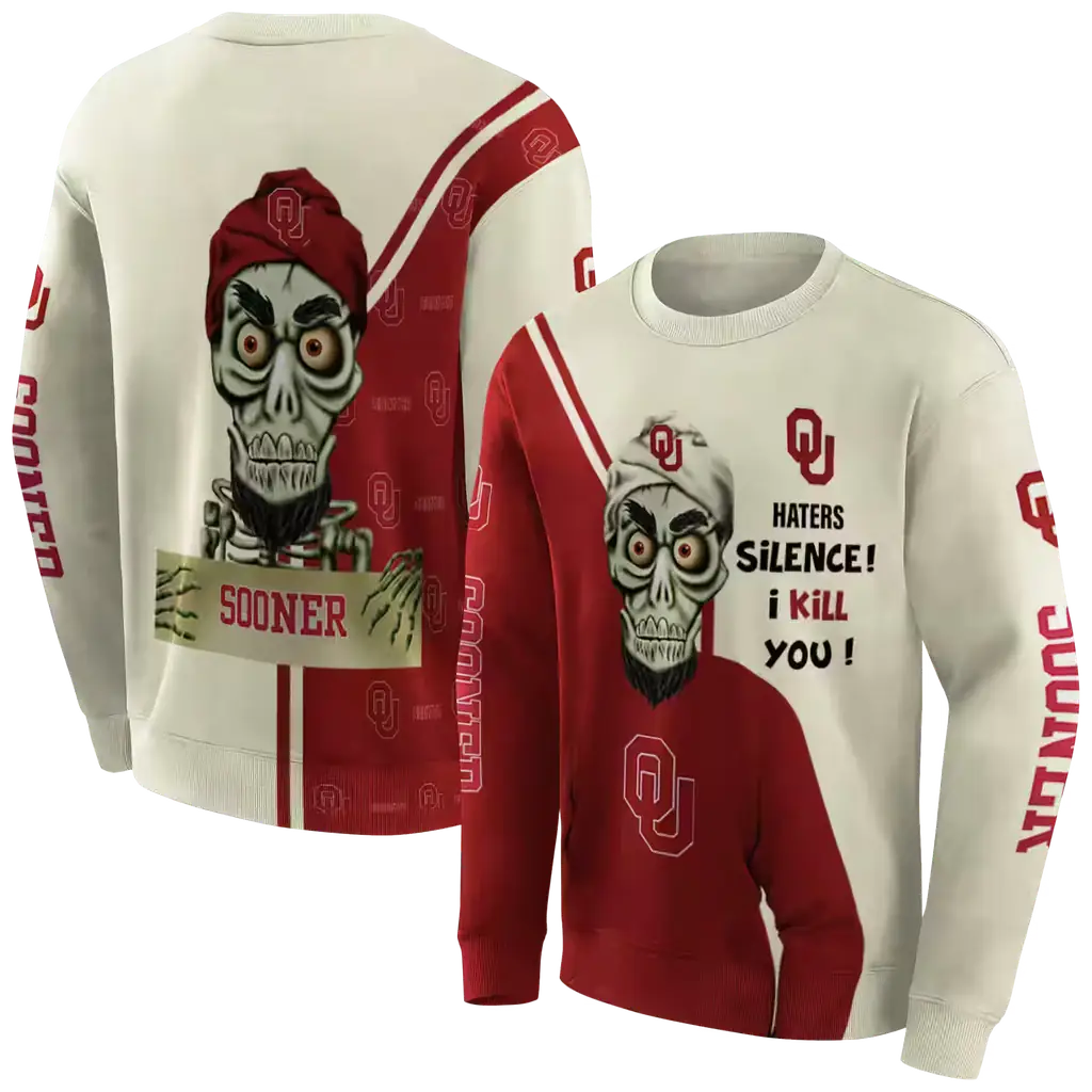 oklahoma sooners achmed skull crimson hoodie premium grade oklahoma sooners achmed skull crimson hoodie premium grade