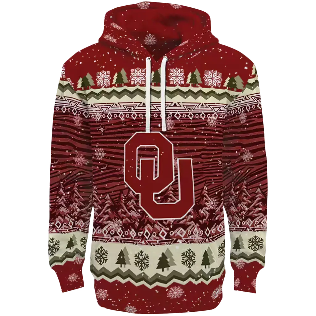 oklahoma sooners christmas trees crimson hoodie best selling oklahoma sooners christmas trees crimson hoodie best selling