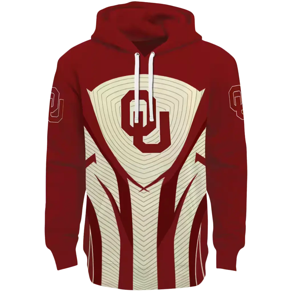 oklahoma sooners concentric lines crimson black hoodie best selling oklahoma sooners concentric lines crimson black hoodie best selling