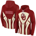 oklahoma sooners concentric lines crimson black hoodie best selling