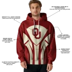 oklahoma sooners concentric lines crimson black hoodie best selling