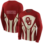 oklahoma sooners concentric lines crimson black hoodie best selling