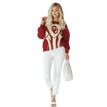 oklahoma sooners concentric lines crimson black hoodie best selling