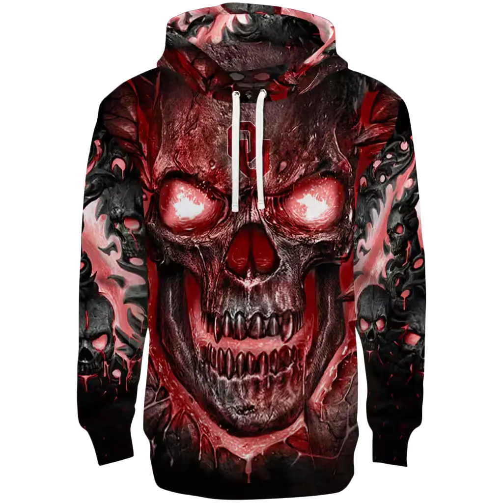 oklahoma sooners demonic skull crimson black hoodie best selling oklahoma sooners demonic skull crimson black hoodie best selling