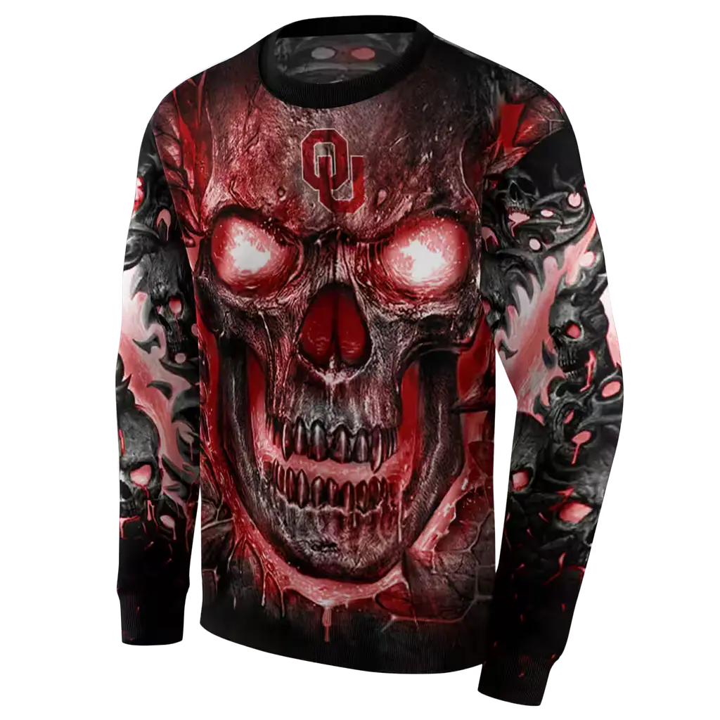 oklahoma sooners demonic skull crimson black hoodie new arrival oklahoma sooners demonic skull crimson black hoodie new arrival