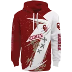 oklahoma sooners dynamic slash crimson white hoodie best selling