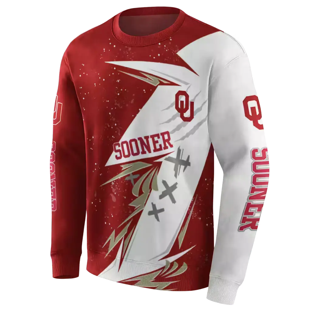 oklahoma sooners dynamic slash crimson white hoodie new arrival oklahoma sooners dynamic slash crimson white hoodie new arrival