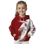 oklahoma sooners dynamic slash crimson white hoodie best selling