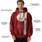 oklahoma sooners football heartbeat crimson hoodie best selling