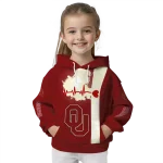 oklahoma sooners football heartbeat crimson hoodie best selling