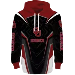 oklahoma sooners futuristic pattern crimson black hoodie best selling