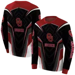oklahoma sooners futuristic pattern crimson black hoodie best selling
