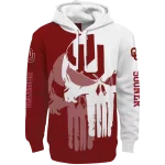 oklahoma sooners graphic punisher crimson white hoodie best selling