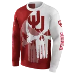 oklahoma sooners graphic punisher crimson white hoodie best selling