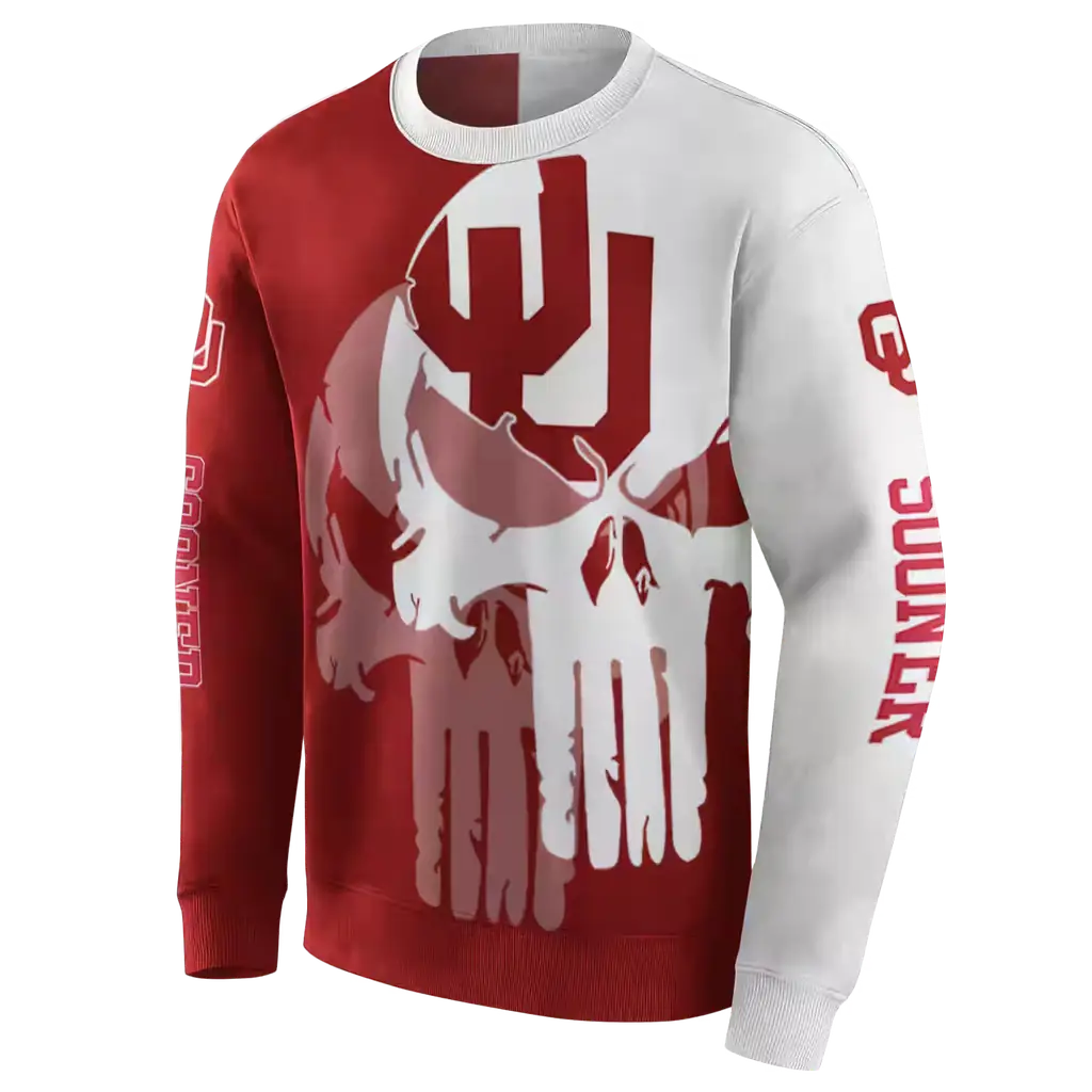 oklahoma sooners graphic punisher crimson white hoodie new arrival oklahoma sooners graphic punisher crimson white hoodie new arrival