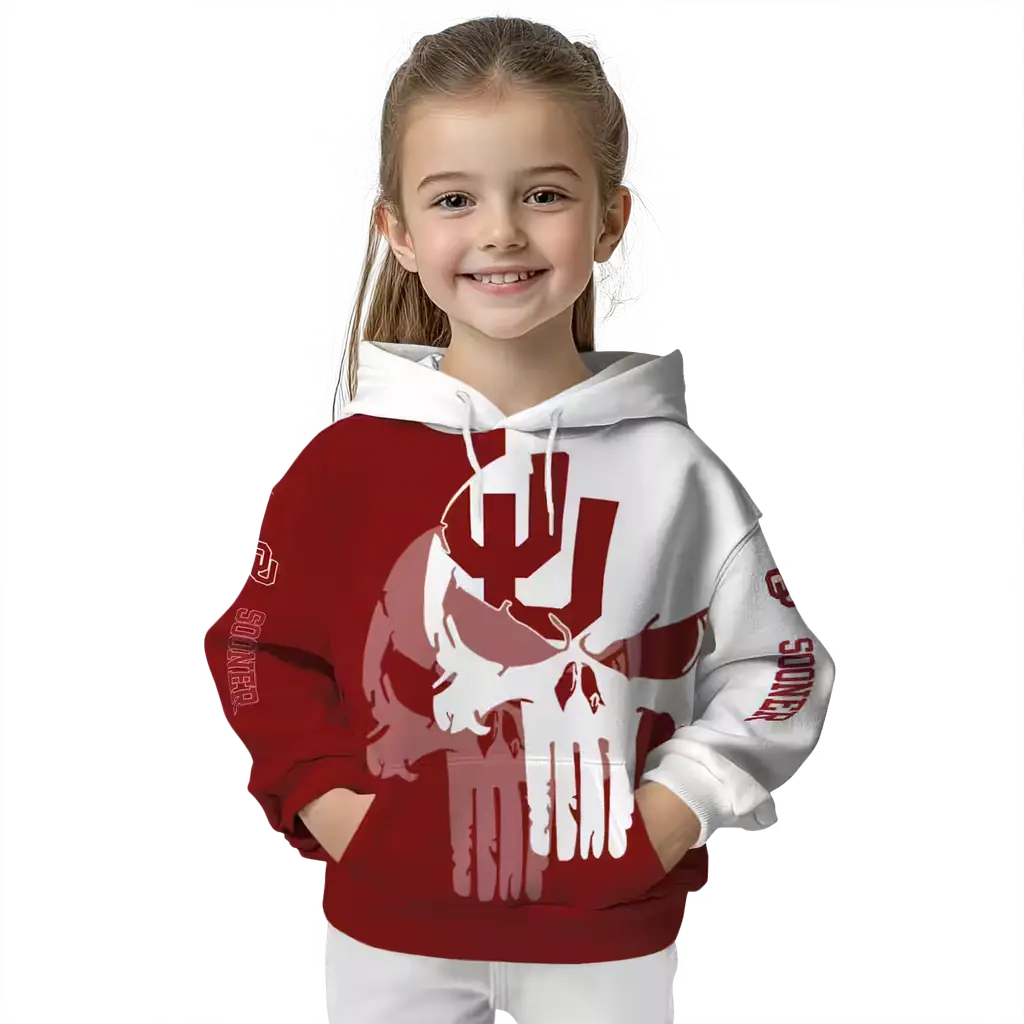 oklahoma sooners graphic punisher crimson white hoodie top rated oklahoma sooners graphic punisher crimson white hoodie top rated