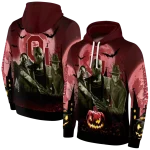 oklahoma sooners halloween vibes crimson black hoodie best selling
