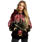 oklahoma sooners halloween vibes crimson black hoodie best selling