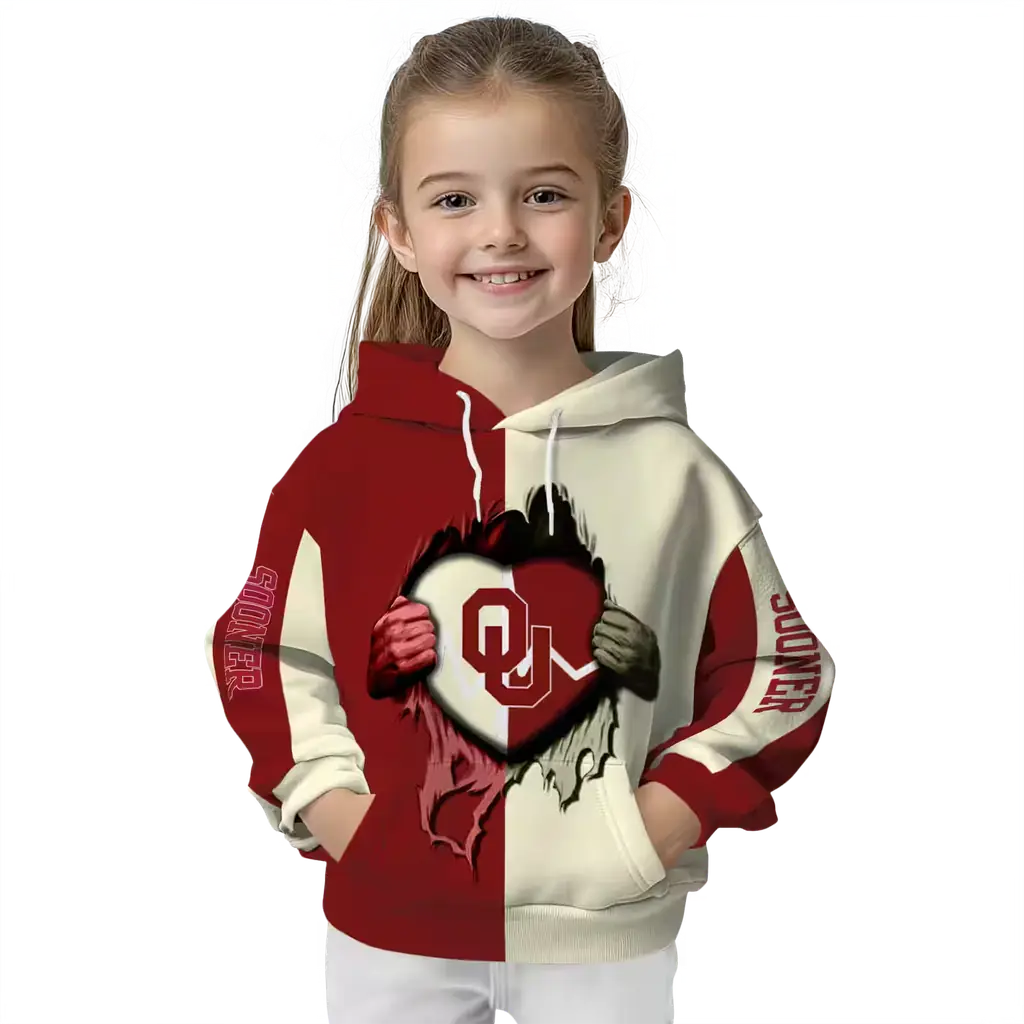 oklahoma sooners heartbeat graphic crimson hoodie top rated oklahoma sooners heartbeat graphic crimson hoodie top rated