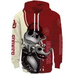 oklahoma sooners jack skellington crimson hoodie best selling