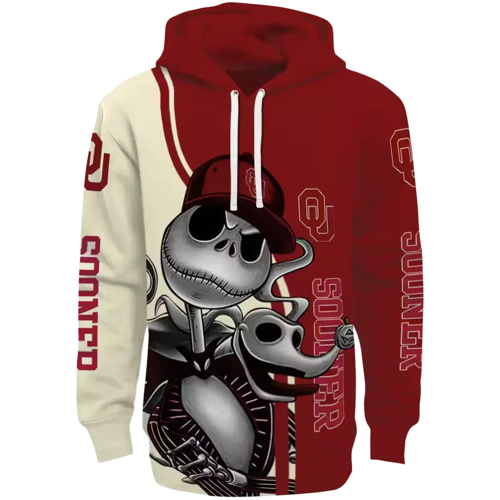 oklahoma sooners jack skellington crimson hoodie best selling oklahoma sooners jack skellington crimson hoodie best selling