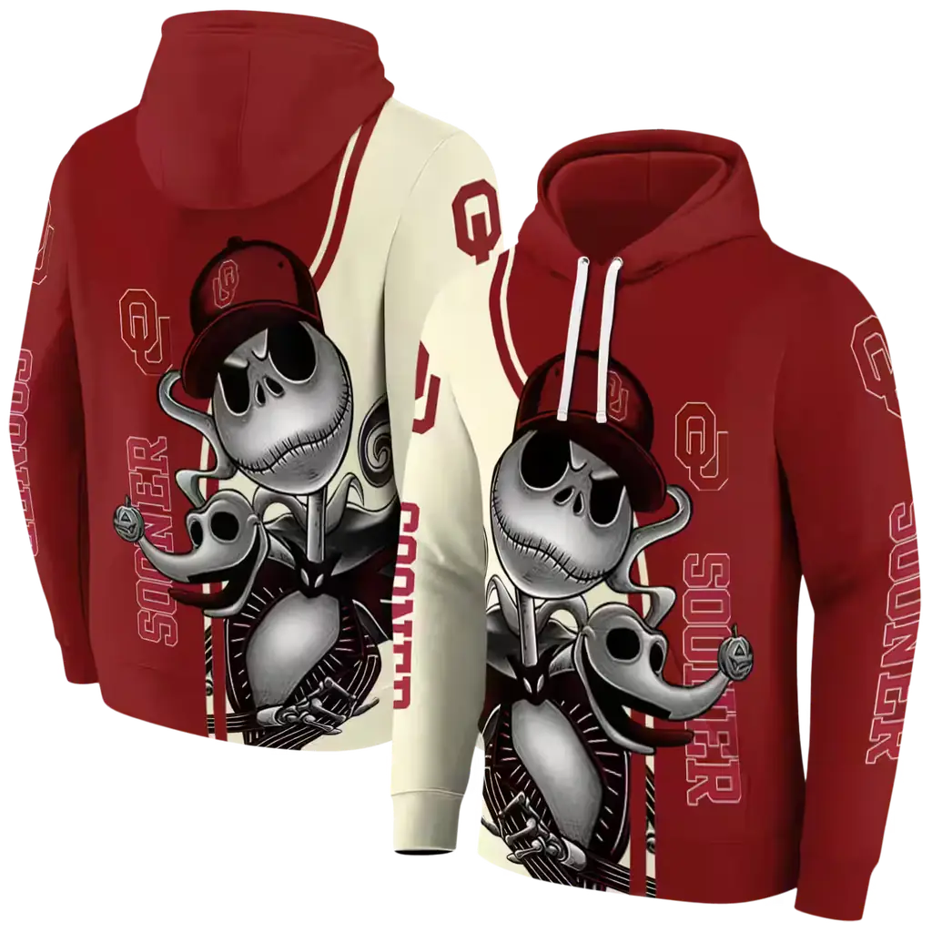 oklahoma sooners jack skellington crimson hoodie fashion forward oklahoma sooners jack skellington crimson hoodie fashion forward